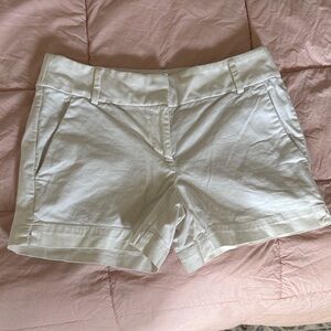 LOFT “Riviera” White Khaki Shorts